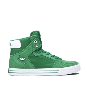 Supra Mens VAIDER High Top Shoes Green/white | US-77448